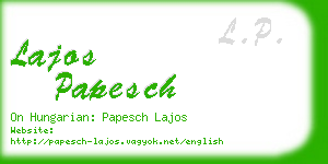 lajos papesch business card